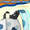 thumbnail image 5 of Geometric Hexagon White Pattern 17" School Backpacks for Teens,Waterproof Oxford Fabric,S-Shape Padded Straps for School,Travel,Hiking,Camping, 5 of 6