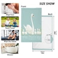 thumbnail image 6 of Yayeee 100% Cotton Hand Towels for Bathroom 16" x 28" Soft Absorbent Kitchen Towel, White Cartoon Swan, 6 of 7