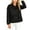 *Black, variant on ClodeEU Women's Lapel Collar Double Breasted Cropped Coat ,Casual Loose Short Trench Outerwear Black,Women's Plus L