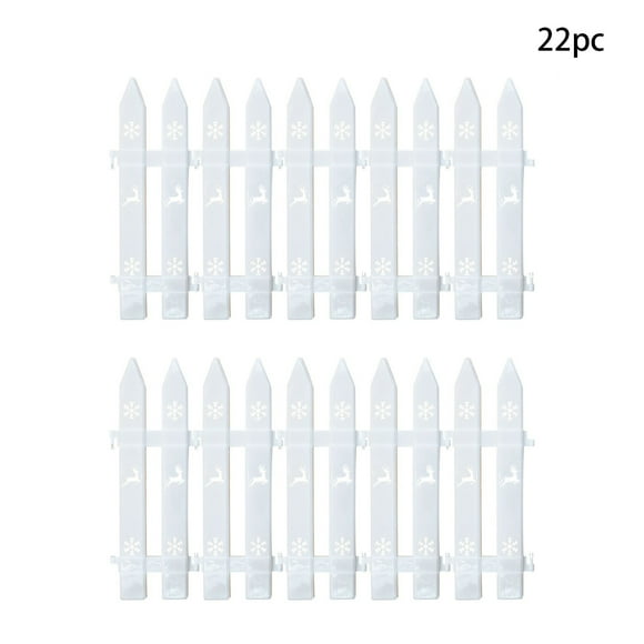 Outdoor Christmas Decorations 22Pc Christmas Tree Fences Plastic Picket Christmas Tree Fence Decoration Garden Fence for Home Garden Party Yard Borders Christmas Tree Decorations