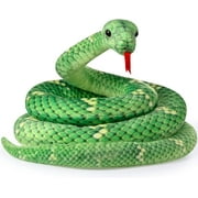 Giant Boa Constrictor Large Stuffed Animal Snake Giant Snake Plush Realistic Stuffed Snake Toy 80 Inch Lifelike Snake Gifts for Kids Birthday Party Prank Props