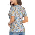 thumbnail image 3 of Vsdgher Summer Time With Gnome Women Shirts V Neck Short Sleeve Tops T-Shirt Basic Tees, S to 3XLSmall, 3 of 5