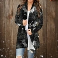thumbnail image 2 of Kilaqueen Womens Fashion Halloween Long Sleeve Cardigan Fall Loose Fit Open Front Cardigan Pumpkin Print Medium Length Coat Outerwear, 2 of 6