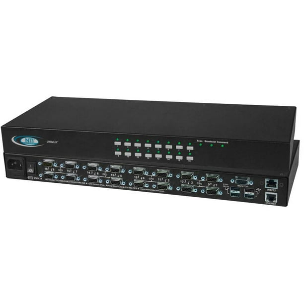 NTI UNIMUXUSBV16HDUT 16Port High Density VGA USB KVM Switch w/2Yr