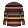 thumbnail image 4 of PNTUTB Men's Fashion Color-blocked Stripes Stretch Casual Crew Neck Long Sleeve Comfortable Pullover Tops, 4 of 6