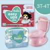 Bundle & Save: Pampers Easy Ups Training Underwear Girls Size 5 3T-4T 84 Count, Pampers Baby Wipes (216 Count), & Summer Infant My Size Potty (Pink) Bundle