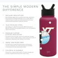 thumbnail image 3 of Simple Modern Virginia Tech Hokies 32 Oz. Summit Water Bottle with Straw Lid - Men's Women's Gift University NCAA College Vacuum Insulated Stainless Steel Travel Flask, 3 of 6