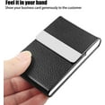 thumbnail image 4 of LQQBOX Business Card Holder, PU Leather Business Card Case Pocket Card Holders for Men or Women, Metal Slim Name Card Holder Business Card Carrier with Magnetic Closure, Black, 4 of 7