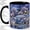 Black, variant on Winter Village Accent Mug, 11oz Ceramic Coffee Cup for Snow Lovers