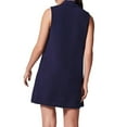 thumbnail image 4 of Women Dress Summer Sleeveless Neck Dress Casual A-Line Tank Dress Solid Color Pockets Female Simple Bohemian Vacation Travel Leisure Sundress, 4 of 8
