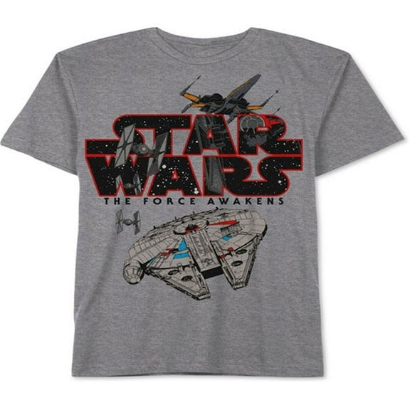 Jem Mens The Force Awakens Graphic T-Shirt, Grey, Small