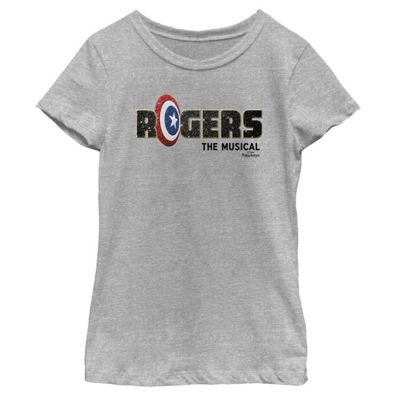 Girl's Marvel Hawkeye Rogers The Musical  Graphic Tee Athletic Heather Small