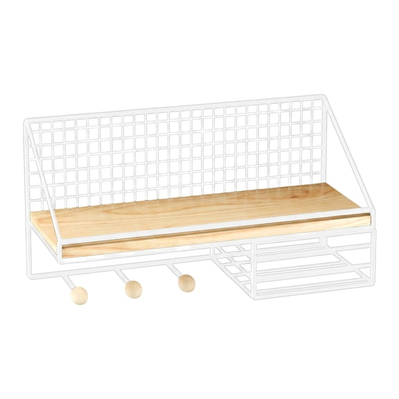 Stick on Shelves,Multi-Tier White Wall Storage – Drill-Free Metal Wall Mounted Shelf for Dorm, Bedroom Bedside, Kitchen, Bathroom – No Drill Organizer, Rust-Proof