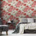 thumbnail image 2 of Muriva - Papel Tapiz Texturizado Fayre Diseño Floral (Crema, Rojo, Verde), 2 of 3