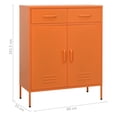 thumbnail image 2 of vidaXL Storage Cabinet Freestanding File Cabinet with Shelves for Office Steel, 2 of 10