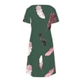thumbnail image 6 of GaThRRgYP Womens Dresses for Wedding Guest,Women's Fashion Summer Print Short-sleeved V-neck Casual Dress Green M, 6 of 8