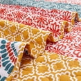 thumbnail image 5 of JOHNPEY Quilt Set California King Size-Boho Botanical Quilts Bedding Set All Season Coverlets with Striped Pattern，Red，3 Pieces, 5 of 6