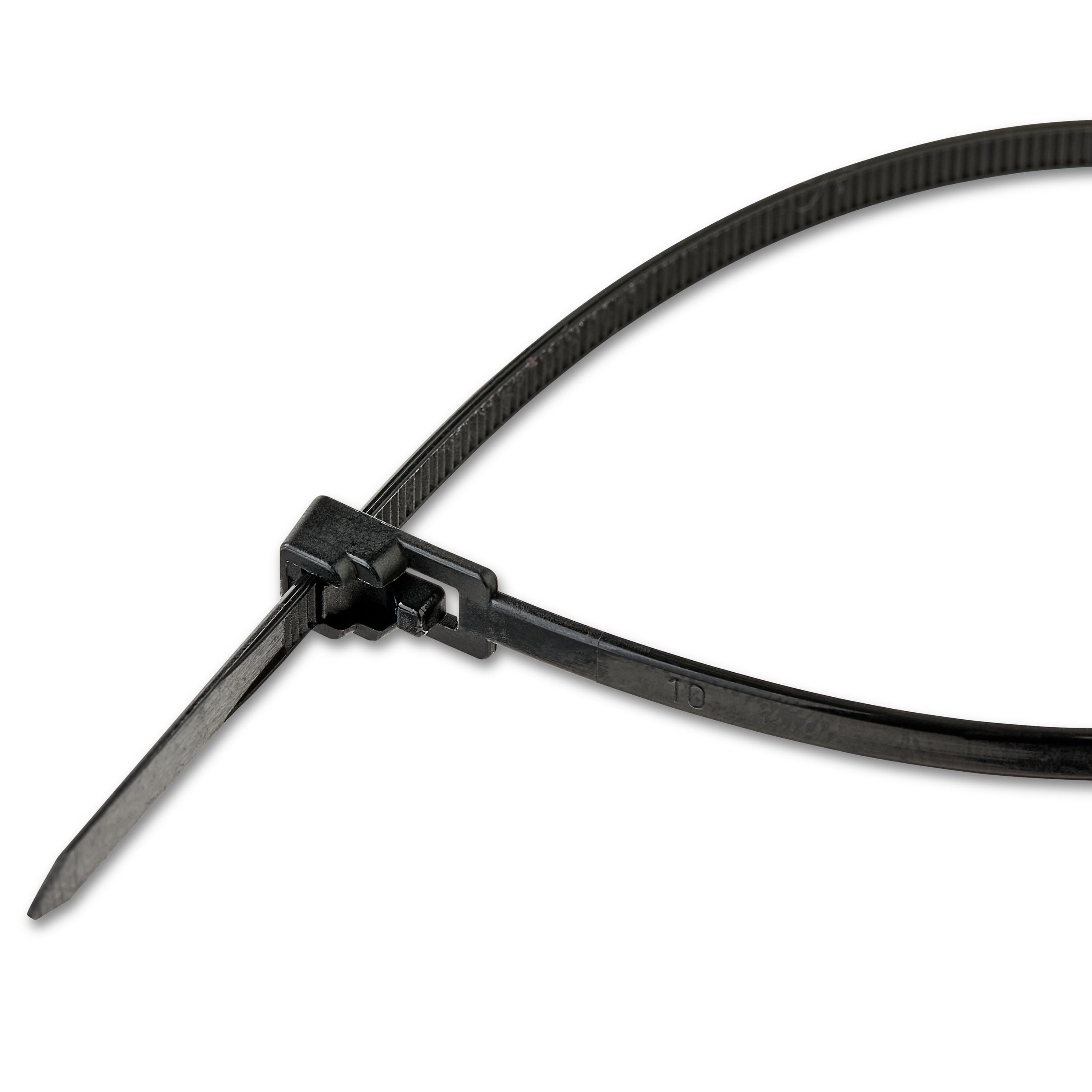 Hyper Tough 11-Inch Releasable Cable Ties, Black, 20 Count
