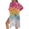 thumbnail image 5 of HELLHERO Loose Long Kimono Swimsuit Cover Up for Beach High Quality Fabrics Breathable Cover Ups for Swimwear Women Mermaid scale print, 5 of 6