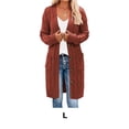 thumbnail image 2 of relayinert Cardigan Respirant et Absorbant la Sueur Décontracté pour Femmes Polyester Couture Fine Large Rouge L, 2 of 6