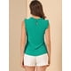 thumbnail image 5 of Blusas Elegante Sin Mangas Vintage De La Década De 1950 Con Volantes Para Oficina De Negocios Para Mujer Verde viridiano S Allegra K, 5 of 6