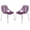Purple, variant on LeisureMod Dining Chair with Molded Polypropylene Seat and Chrome Legs Tree-Inspired Cutout Back Design Stackable for Modern Home, Kitchen, Cafes Asbury Collection