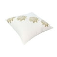 thumbnail image 2 of 18x18 Square Accent Pillows-Soft Cotton Cover-Set of 2-Gold-White, 2 of 5