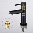 thumbnail image 2 of ZHAOCHENG Grifo para lavabo CECIPA NEGRO, grifo para baño, grifo para lavabo con caño, solo agua fría, 2 of 3