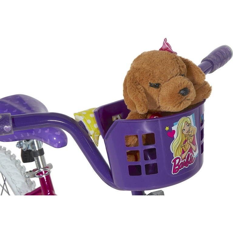 Dynacraft 16 Barbie Girls Bike with Plush Puppy Pink