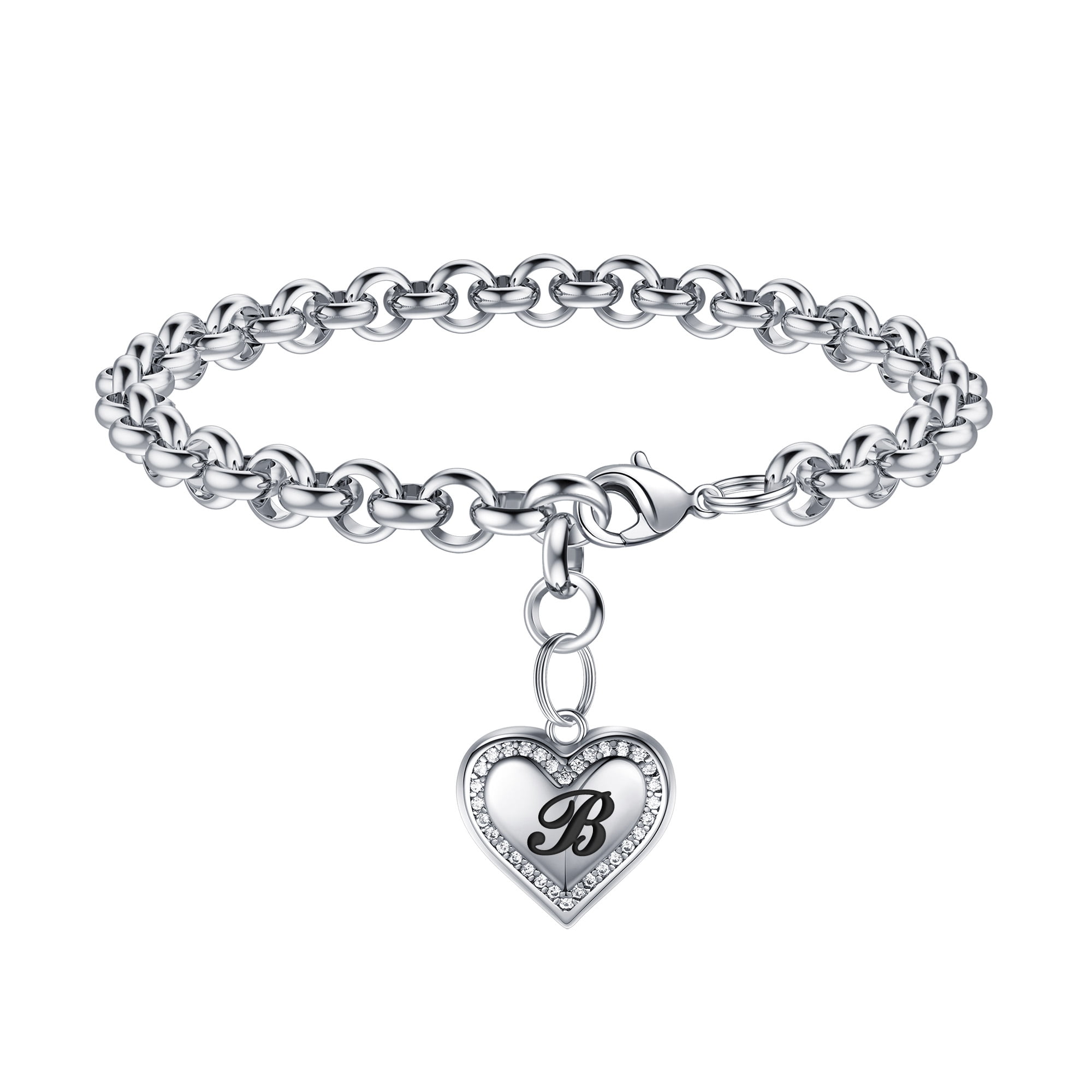 TINGN Initial Bracelets for Women Girls Gifts Heart Bracelets - Walmart.com