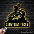 thumbnail image 2 of Handmadetneonsign Custom Name Motocross Biker Metal Wall Art LED Light, Dirt Bike Name Sign Decor, 2 of 5