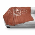 thumbnail image 3 of Fitness Soft Flannel Fleece Throw Blanket, Dont Stop Until You Are Proud Words Hand Lettering Arms Biceps Achievement, Cozy Plush for Indoor and Outdoor Use, 60" x 80", Dark Coral White, by Ambesonne, 3 of 6