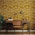 thumbnail image 2 of S4Sassy Self-Stick Decorative Wallpaper, Abstract Leaf Wall Paper, Textured Vinyl Waterproof Contact Paper, Yellow, 25"X 240" Removable Renter Friendly Walls Covering For Bedroom, Dining Room, 2 of 8