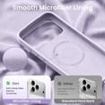 thumbnail image 5 of ouhos for iPhone 18 Pro Magnetic Silicone Case, Built-in Screen Protector, Full Camera Lens Protection, Shockproof Drop Resistant Slim Phone Cover, Pastel Lilac, 5 of 7