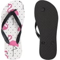 thumbnail image 3 of Dreamtimes Women Flip Flops Slippers Polka Dots Flamingo Bird Animal Sandals for Beach Summer Shower Men Boy Girl Kid, 3 of 5