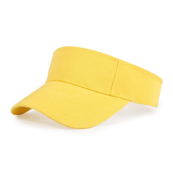Lumtrix Kids Sun Visor Hats for Girls Boys Adjustable Summer Golf Visor Hat Cotton Tennis Hats Sports Sun Caps Beach Hat Yellow One Size