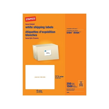 Avery 6878 Color-Printing Shipping Labels, 3-3/4 x 4-3/4 ...