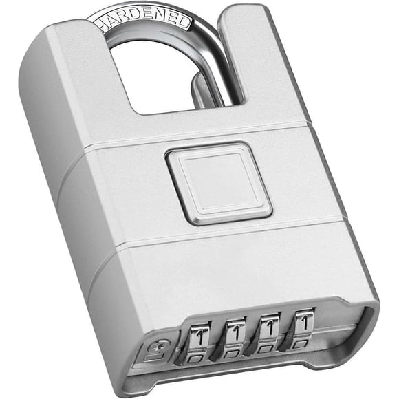 Large heavy-duty outdoor combination padlock, cut-resistant 4-digit waterproof padlock with code, high-security padlock with 8mm thick chain