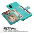 thumbnail image 4 of Galaxy Note 10 Plus Wallet Case, Shockproof Rubber Card Holder Wallet PU Leather Back Phone Case Kickstand Protective Scratch Hybrid Bumper Shell for Samsung Galaxy Note 10 Plus 6.8 inch, Green, 4 of 7