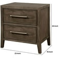 thumbnail image 5 of 2 Drawer Wooden Nightstand with Metal Bar Pulls and USB Port Brown - Saltoro Sherpi, 5 of 5