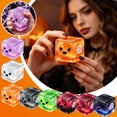 thumbnail image 3 of Halloween Squishy Ice Cube Stress Balls, Glitter Slow Rebound Square Ghost Squishy, Cute Spooky Sensory Toy for Anxiety Relief, Halloween Holiday & Birthday Gift Party Favor, 1PC Random Color, 3 of 9