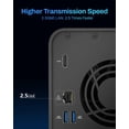 thumbnail image 4 of TERRAMASTER F2-425 2-Bay NAS Storage - Intel x86 Quad-Core CPU, 4GB RAM, 2.5GbE LAN, Network Attached Storage Multimedia Server for Home Users (Diskless), 4 of 9
