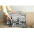 thumbnail image 2 of Ambesonne Antique Throw Pillow Cover 2 Pack, History of France Elba, 16", Black Grey, 2 of 5