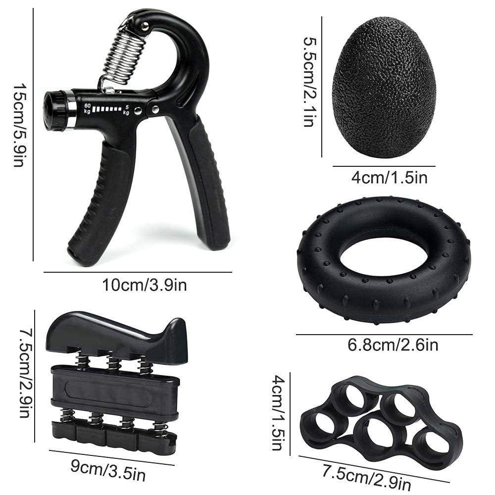 Adjustable Grip Set Hand Trainer Grip Ring Finger Exerciser Combination Fitness Supplies Five-piece Set