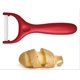 thumbnail image 4 of Juego de pelador de cerámica ligero para cocinar con cuchillas ultraafiladas y duraderas, mangos ergonómicos, herramientas de cocina rojas, 2 piezas, 4 of 7