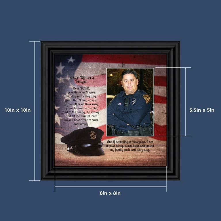  Police Officer Gifts, Law Enforcement Gifts, Police Gifts for  Men, Gifts for Cops, First Responders, Sheriff, Deputy or State Police,  Picture Framed Wall Art for the Home or Police Station, 7365B 