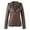 Brown, variant on 2026 Women's Leather Jacket, Belt Slim Suit, Stand Collar Coat, Motorcycle Style Outerwear