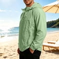 thumbnail image 4 of zejinsd Sun Protection Shirts for Men Thin Breathable Sports Sunscreen Coat Solid Color Long Sleeve Jacket Loose Quick Dry Hooded Tops, 4 of 9