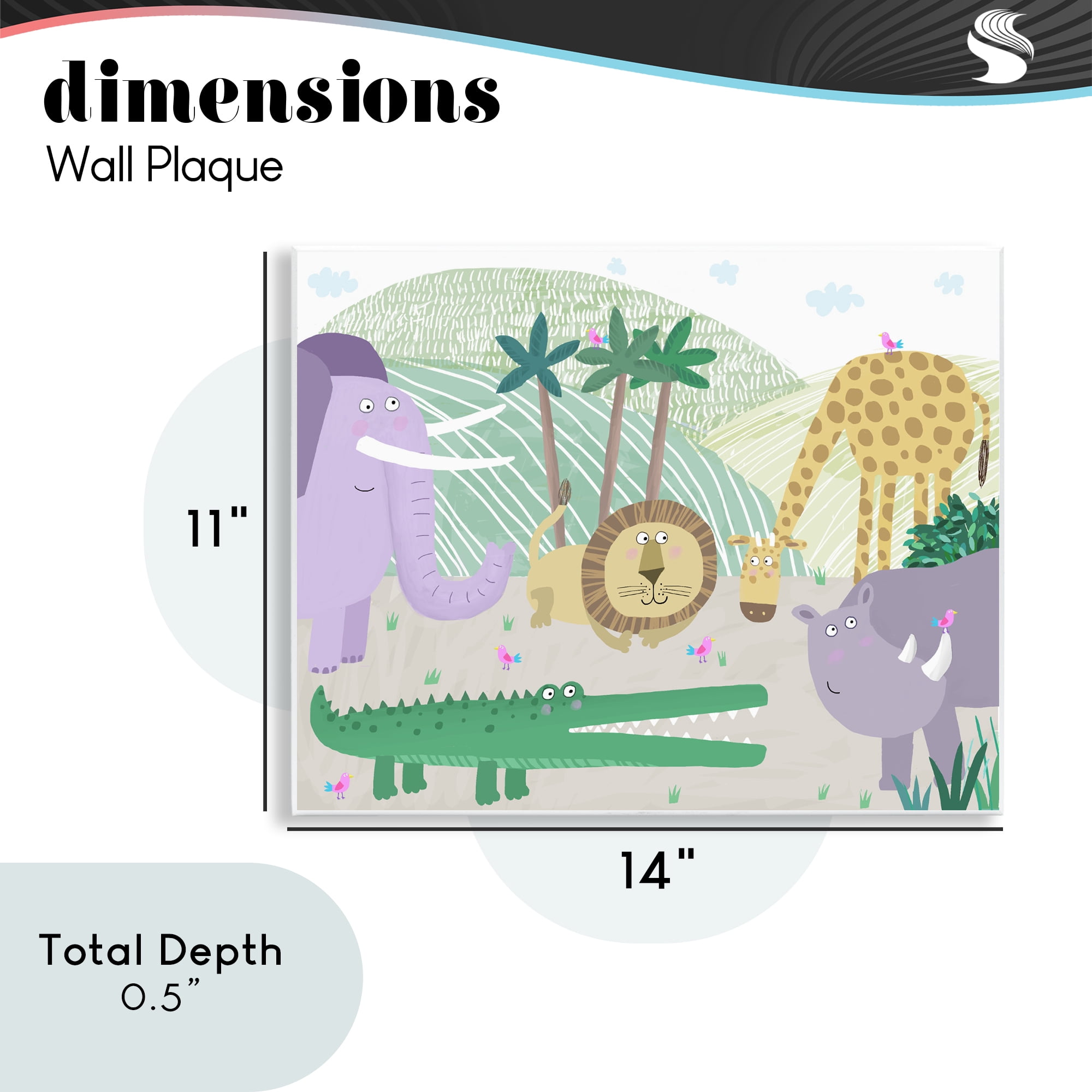 Stupell Industries Jungle Savannah Animals Wall Plaque Art, design by Carla Daly