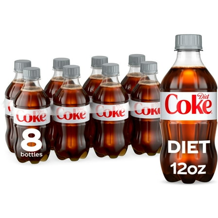 Diet Coke Diet Cola Soda Pop, 12 fl oz Bottles, 8 Pack